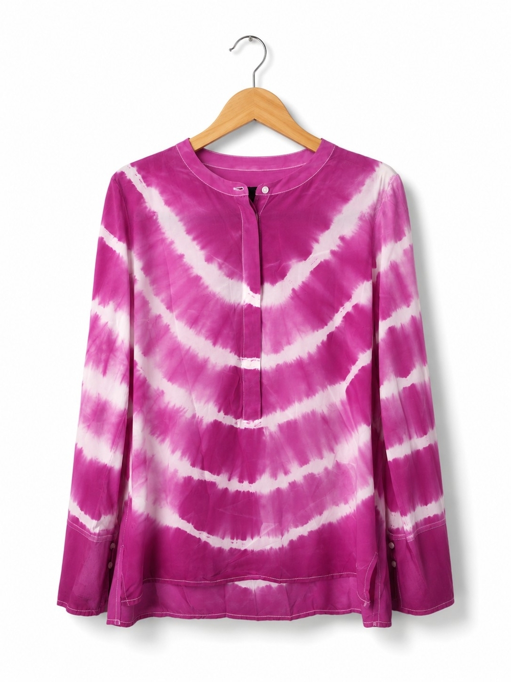 J.CREW 100% Silk Bright Pink Top - J.CREW - Picture 3 of 6